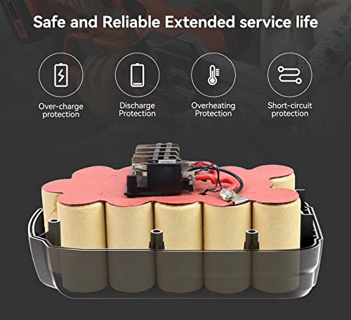 Moticett Upgraded to 3600mAh High Capacity Ni-Mh PC18B Replacement Battery Compatible with Porter Cable 18V Battery PCC489N PCMVC PCXMVC Cordless Tools