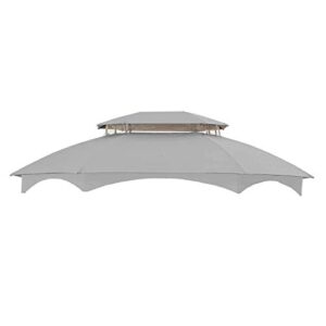 Garden Winds Replacement Canopy for The Manhattan Oval Gazebo - Riplock 350 - Slate Gray