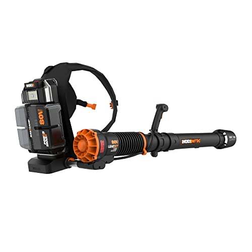 Worx Nitro 80V Brushless Backpack Blower Power Share with Base Camp- WG572 (Batteries & Charger Included)