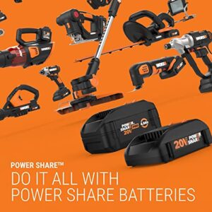 Worx Nitro 80V Brushless Backpack Blower Power Share with Base Camp- WG572 (Batteries & Charger Included)