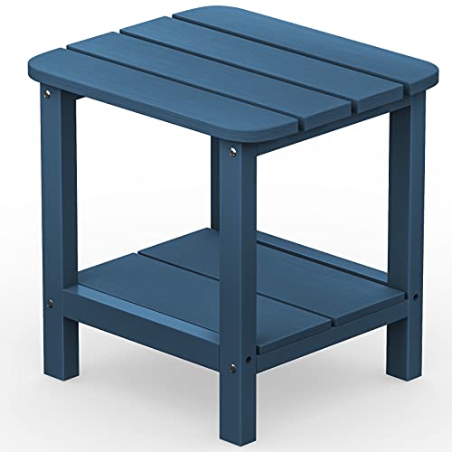 SERWALL Adirondack Table Outdoor Side Table- Blue