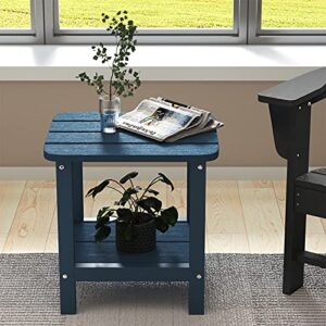 SERWALL Adirondack Table Outdoor Side Table- Blue