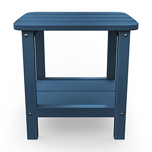 SERWALL Adirondack Table Outdoor Side Table- Blue