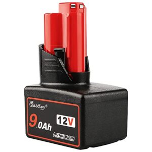waitley 12v 9ah replacement battery compatible with milwaukee m12 9.0ah power tools