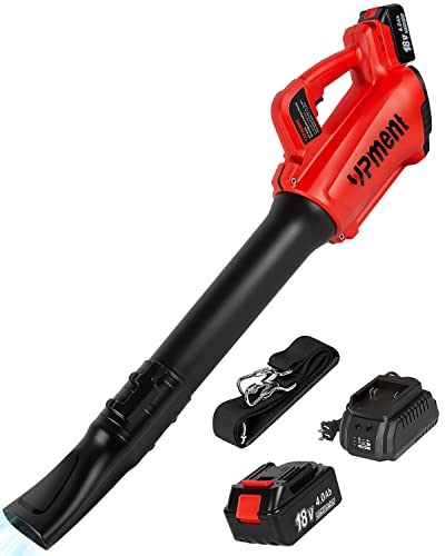 Vpment 460CFM 117MPH 18V Electric Cordless Leaf Blower-6 Adjustable Speeds，4.0 Ah Battery（Charger Included）