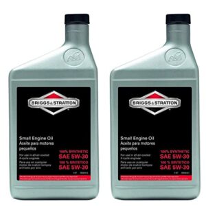 briggs and stratton 100074 pack of (2) 1-quart 5w-30 synthetic oil