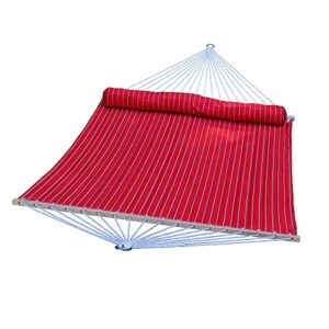 algoma net company 2948dl quilted matching pillow-13 feet in length hammock, red, brown, and white