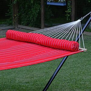 Algoma Net Company 2948DL Quilted Matching Pillow-13 Feet in Length Hammock, Red, Brown, and White