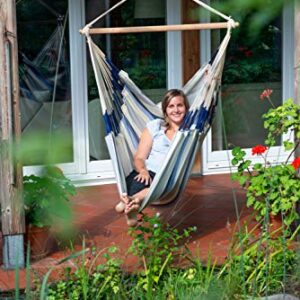 LA SIESTA Domingo Sea Salt - Weather-Resistant Outdoor Hammock Chair with CasaMount Suspension Kit Size King