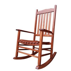 rocking rocker – a001nt natural wood porch rocker/rocking chair – easy to assemble – comfortable size – outdoor or indoor use