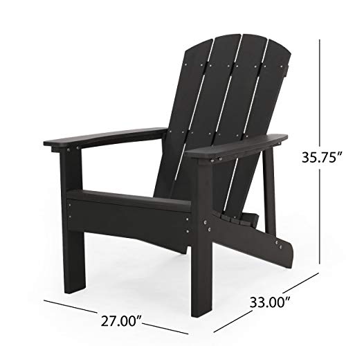 Christopher Knight Home Reginald Outdoor Adirondack Chairs (Set of 2), Black