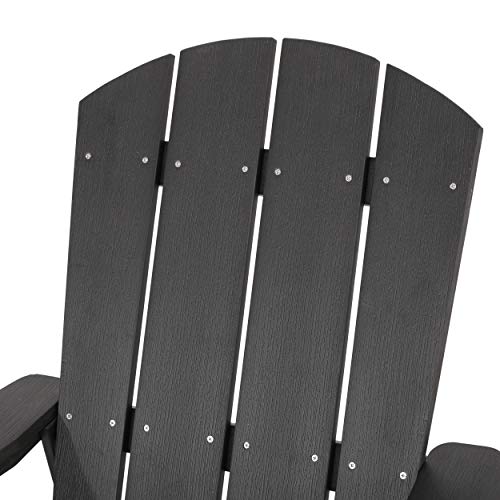 Christopher Knight Home Reginald Outdoor Adirondack Chairs (Set of 2), Black