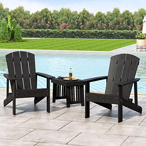 Christopher Knight Home Reginald Outdoor Adirondack Chairs (Set of 2), Black