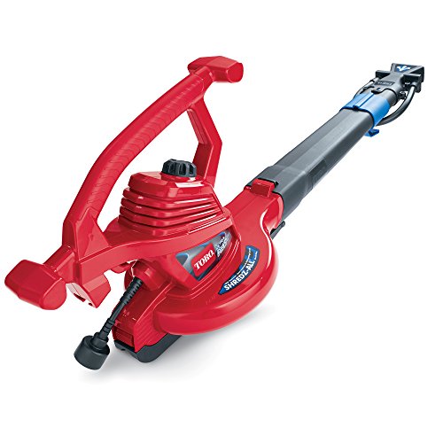 Toro 51621 UltraPlus Leaf Blower Vacuum, Variable-Speed (up to 250 mph) with Metal Impeller, 12 amp,Red & AmazonBasics 16/3 Vinyl Outdoor Extension Cord, Green, 100 Foot