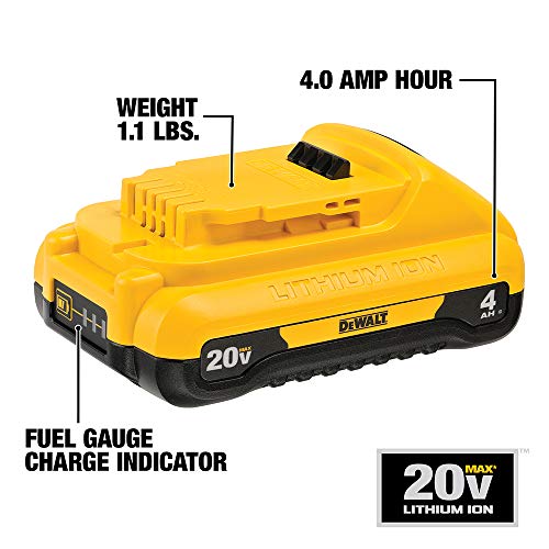 DEWALT 20V MAX* Battery, Compact Starter Kit, 4.0-Ah (DCB240C)