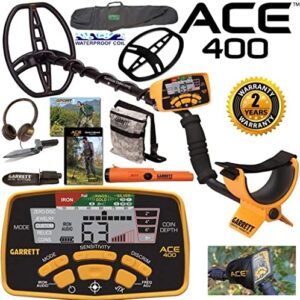 Garrett ACE 400 Metal Detector with DD Waterproof Coil and Premium Accessories