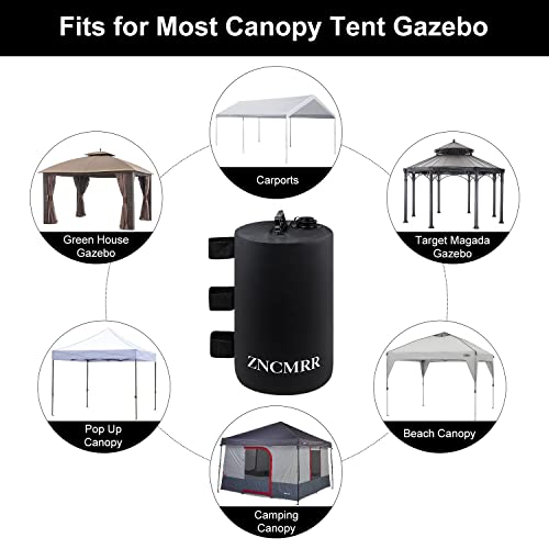 ZNCMRR Canopy Water Weight Bag Leg Weights for Pop Up Canopy, Tent, Gazebo, Set of 4, Black