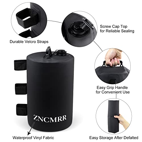 ZNCMRR Canopy Water Weight Bag Leg Weights for Pop Up Canopy, Tent, Gazebo, Set of 4, Black