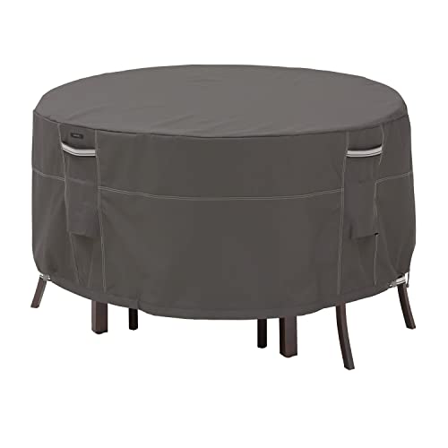 Classic Accessories Ravenna Water-Resistant 52 Inch Round Bistro Patio Table & Chair Set Cover, Outdoor Table Cover