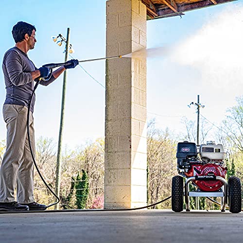 Simpson Cleaning ALH4240 Aluminum Series 4200 PSI Gas Pressure Washer, 4.0 GPM, HONDA GX390 Engine, Includes Spray Gun and Extension Wand, 5 QC Nozzle Tips, 3/8-inch x 50-foot Monster Hose, (49 State)