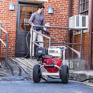 Simpson Cleaning ALH4240 Aluminum Series 4200 PSI Gas Pressure Washer, 4.0 GPM, HONDA GX390 Engine, Includes Spray Gun and Extension Wand, 5 QC Nozzle Tips, 3/8-inch x 50-foot Monster Hose, (49 State)