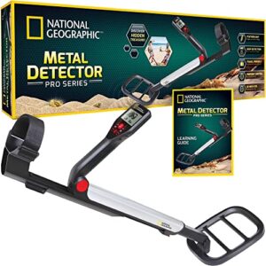national geographic pro series metal detector – ultimate treasure hunter with pinpointer, large waterproof 10″ coil – lightweight and collapsible for easy travel (amazon exclusive)