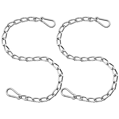 Hanging Chair Chain Kit, 2 Pack 660lb Capacity Hanging Hammock Chain with 4 Carabiners, 26in Heavy Duty Stainless Steel Hammock Hanging Kit for Swing Chairs, Hammocks, Punching Bags, Outdoor/Indoor