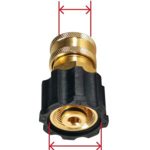 YAMATIC Pressure Washer Adapter, M22-14mm Female to 3/8'' Quick Connect Socket Power Washer Coupler, M22 Swivel to 3/8 Inch Quick Connector for Pressure Washer, Hose, Gun, Pump, 5000 Psi