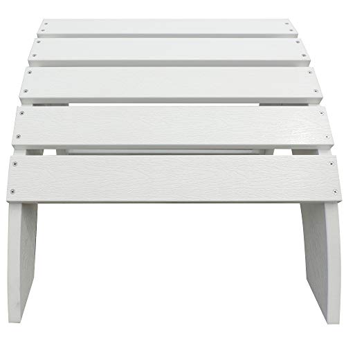 Island Retreat NU6809 Adirondack Ottoman, White