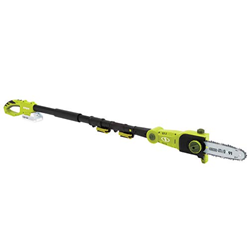 Sun Joe 24V-PS8-LTE 24-Volt 8-Inch, 14-Foot Reach, Cordless Telescoping Pole Chain Saw w/8-Inch Cutting Bar, Auto-Oiler, Adjustable Pole Head for Tree Trimming, Kit (w/2.0-Ah Battery + Quick Charger)