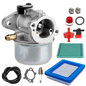 799868 carburetor with air filter spark plug tune up kit compatible with briggs & stratton craftsman 694882, 698444,498254, 798170, 498170, 49-817-0, 497347, 498966 and 497314.4-7 hp engines