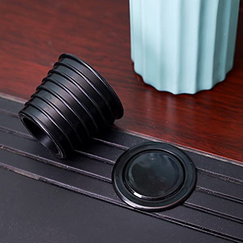 1Set Patio Umbrella Cone Umbrella Wedge Plug Fits Pole Diameter 1.5 Inch Umbrella Hole Ring and Cap Set for Patio Table Hole Opening (1, Black Black)