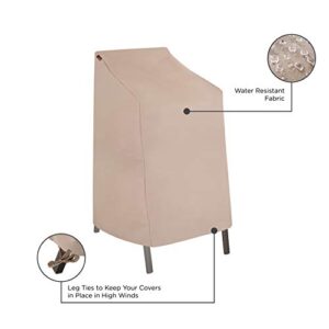 MODERN LEISURE® Chalet Stackable/High Back Bar Chair Cover, 27" L x 27" W x 49" H, Beige