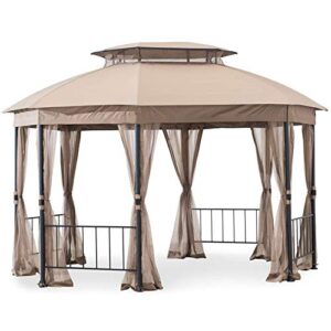Garden Winds Replacement Canopy Top Cover Compatible with The Wilson & Fisher Jefferies Gazebo - Riplock 350