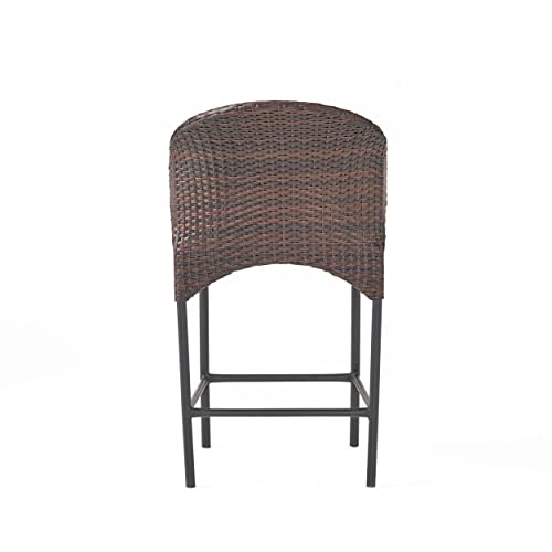 Christopher Knight Home Oyster Bay Wicker Counterstools, 4-Pcs Set, Multibrown