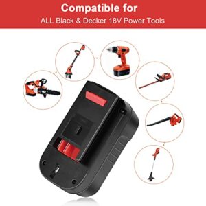 KUNLUN 5.5Ah HPB18-OPE 18 Volt Lithium-Ion Battery Replacement for Black and Decker 18V Battery HPB18 HPB18-OPE 244760-00 A1718 FS18FL FSB18 Firestorm Cordless Power Tools