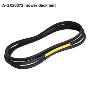 A-GX20072 Mower Deck Belt Riding Mower Deck Belt Drive Compatible with John Deere LA100 LA105 LA110 LA120 LA125 LA135 Replaces GY20570 M112230 M137547 M86248, 1/2 Inch x 104 Inch