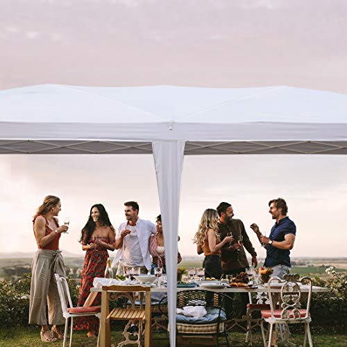Quictent 10x20 ft Ez Pop up Canopy Tent Instant Shelter Party Tent Outdoor Event Gazebo Waterproof with 6 Sand Bags (White)