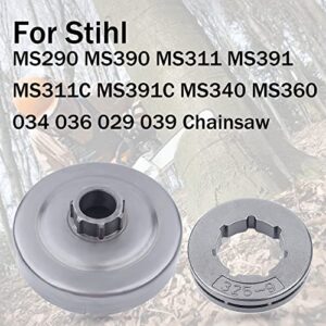 Mtanlo .325 Rim Sprocket Clutch Cover Worm Gear Bearing Kit for Stihl MS311 MS391 029 MS290 034 036 MS340 MS360 MS310 MS390 Chainsaw