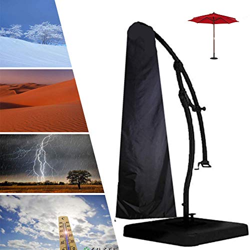 boyspringg Patio Umbrella Cover - 600D Waterproof , Outdoor Umbrella Cover for Offset Cantilever Umbrella , Fits Patio Umbrella 9-13 Ft , Black Umbrella Cover.