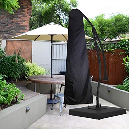 boyspringg Patio Umbrella Cover - 600D Waterproof , Outdoor Umbrella Cover for Offset Cantilever Umbrella , Fits Patio Umbrella 9-13 Ft , Black Umbrella Cover.