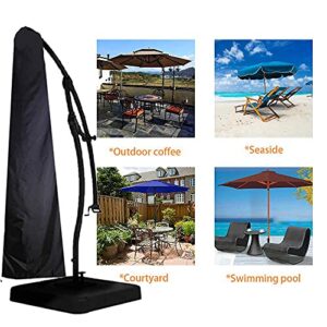 boyspringg Patio Umbrella Cover - 600D Waterproof , Outdoor Umbrella Cover for Offset Cantilever Umbrella , Fits Patio Umbrella 9-13 Ft , Black Umbrella Cover.