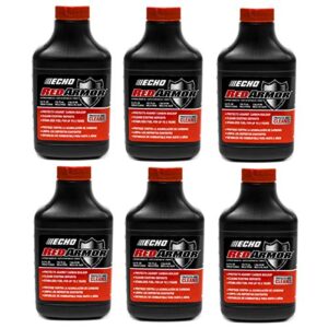 echo (6) genuine oem red armor 2 cycle oil 2 gallon mix 50:1 6550002 5.2oz