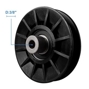 194326 V-Idler Pulley for Craftsman Mower, Drive V-Groove Idler Pulley for Hus qvarna Craftsman AYP YT3000 YET4000 4500 GT6000 YTH21K46 Lawn Mower with 42" 54" Deck, Replace 532194326