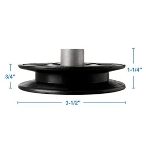 194326 V-Idler Pulley for Craftsman Mower, Drive V-Groove Idler Pulley for Hus qvarna Craftsman AYP YT3000 YET4000 4500 GT6000 YTH21K46 Lawn Mower with 42" 54" Deck, Replace 532194326