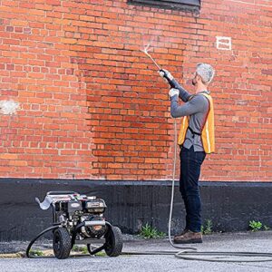 SIMPSON Cleaning PS3228 PowerShot 3300 PSI Gas Pressure Washer, 2.5 GPM, Honda GX200 Engine, Includes Spray Gun and Extension Wand, 5 QC Nozzle Tips, 5/16-inch x 25-foot MorFlex Hose