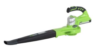 greenworks 24v cordless blower (130 mph / 330) with 2ah battery and charger