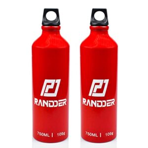 randder 2 pack 750ml liquid fuel bottle for motorcycle, camping and emergencies (0.75 liter)