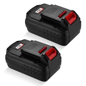 powerextra upgraded 2 pack 18v 4500mah replacement battery compatible with porter cable 18v battery pc18b pcc489n for 18 volt porter cable cordless tools