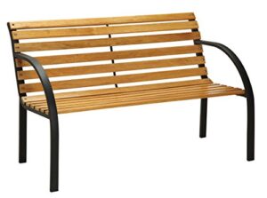 furniture of america bellina outdoor bench, black